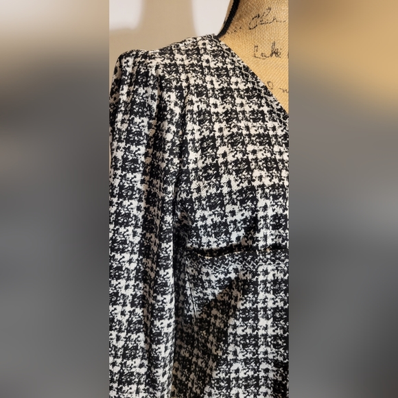 Max Studio Houndstooth Duster Jacket | NWT | Sz. M - Picture 3 of 9